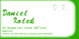 daniel kolek business card